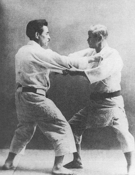 Jigoro_Kano_and_Kyuzo_Mifune_(restoration)